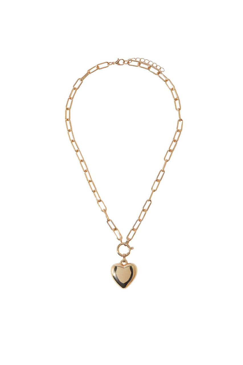Ожерелье с подвеской в виде сердца|Основной цвет:Золотой|Артикул:216109 | Фото 1
