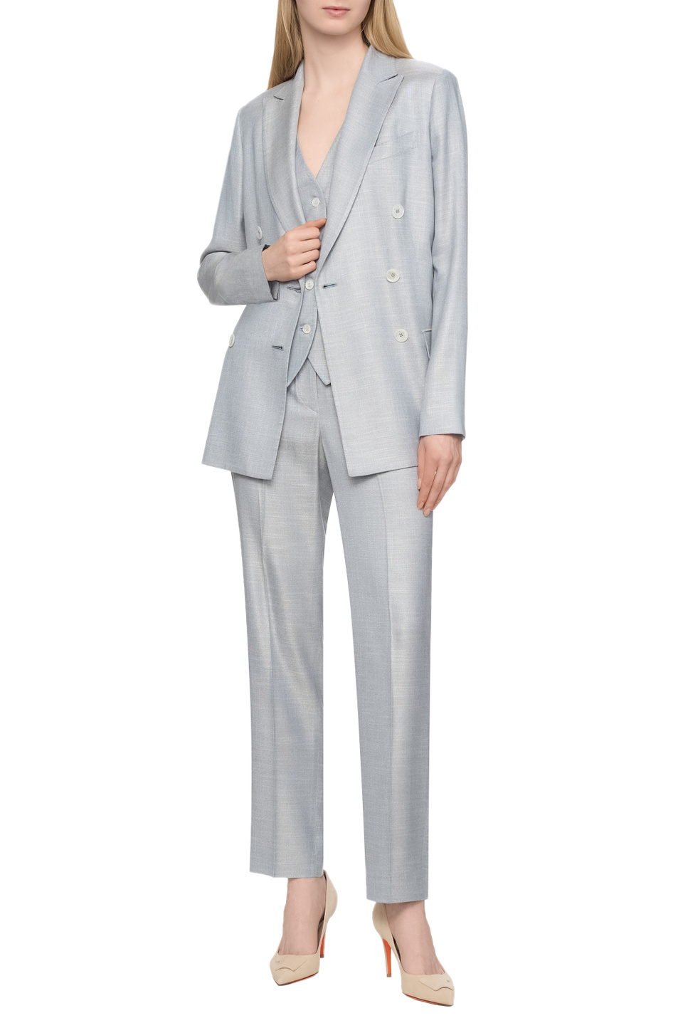 Женский Kiton Жилет однотонный (цвет ), артикул D47456K0919B09000 | Фото 3