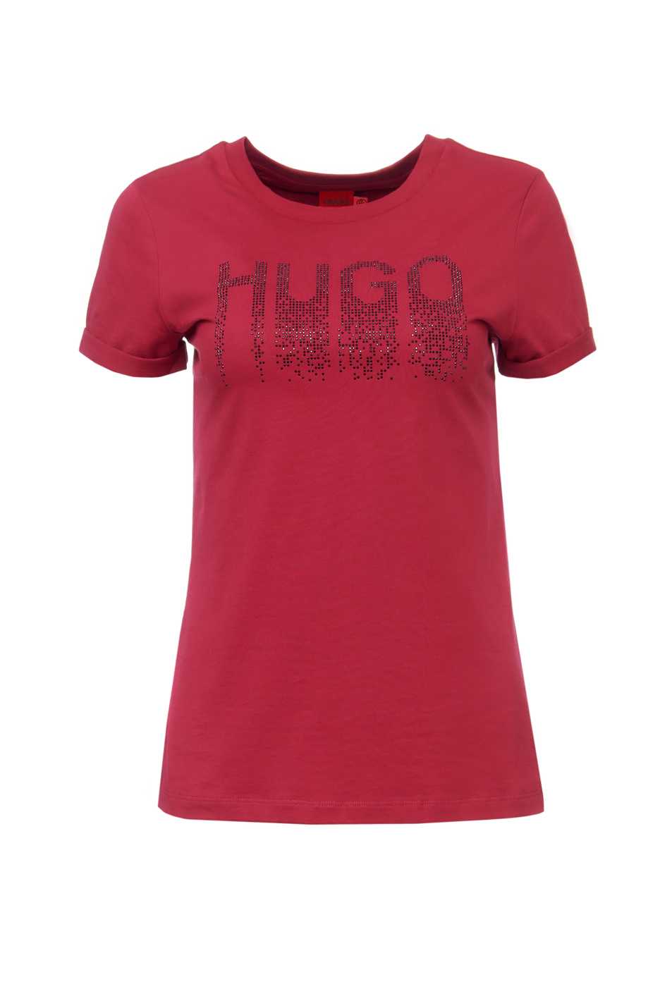 HUGO Футболка приталенного кроя с логотипом из страз (цвет ), артикул 50461532 | Фото 1