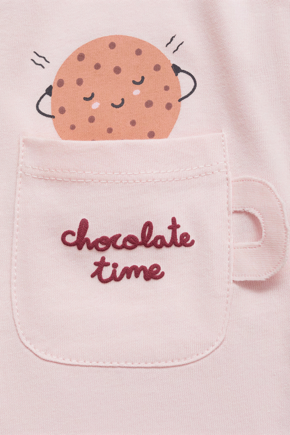 Малышкам девочкам Mango Kids Лонгслив COOKIES из хлопка (цвет ), артикул 77009077 | Фото 3
