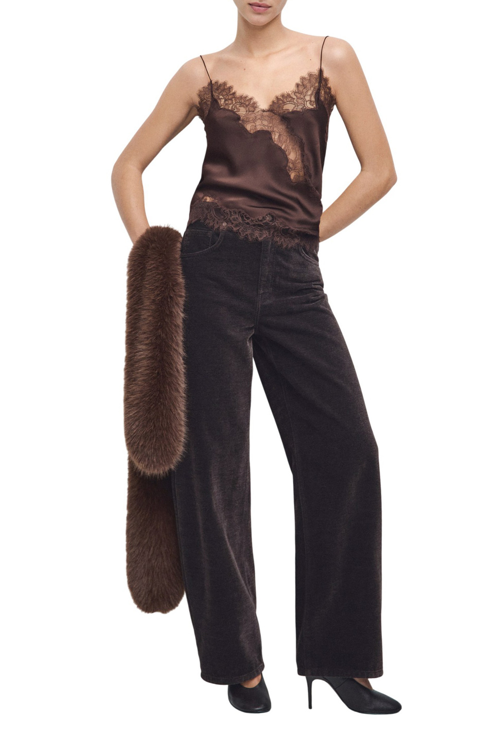 Женский Mango Брюки бархатные TOKIO (цвет ), артикул 27011273 | Фото 2