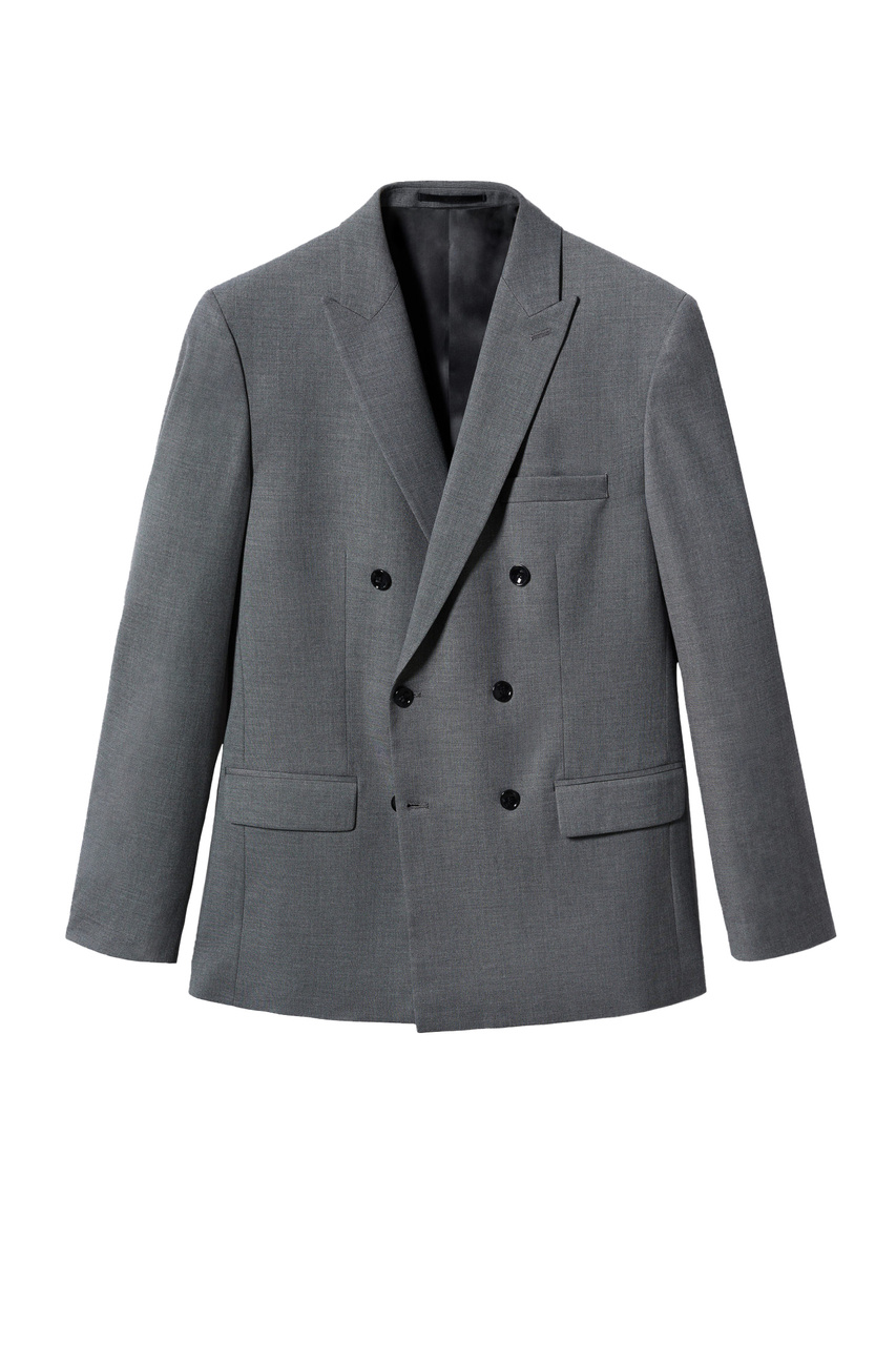 Двубортный пиджак BOSTON облегающего кроя|Основной цвет:Серый|Артикул:47021154 | Фото 1