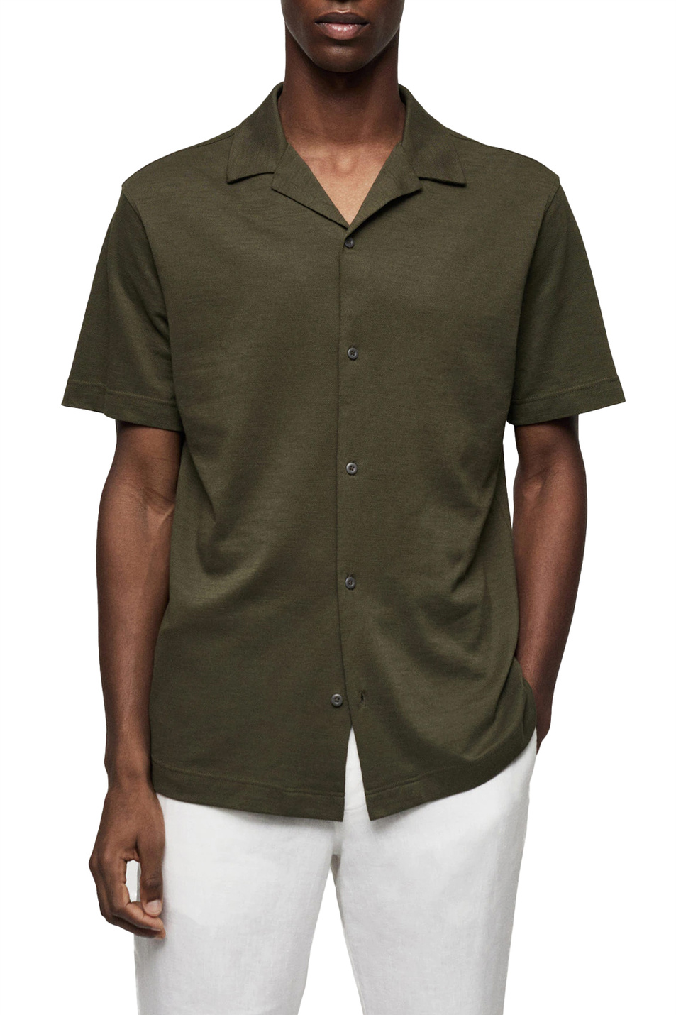 Мужской Mango Man Рубашка BONHEUR из смесового хлопка (цвет ), артикул 47035921 | Фото 3