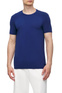 Zegna Однотонная футболка из эластичного хлопка (Синий цвет), артикул N3M201400 | Фото 1