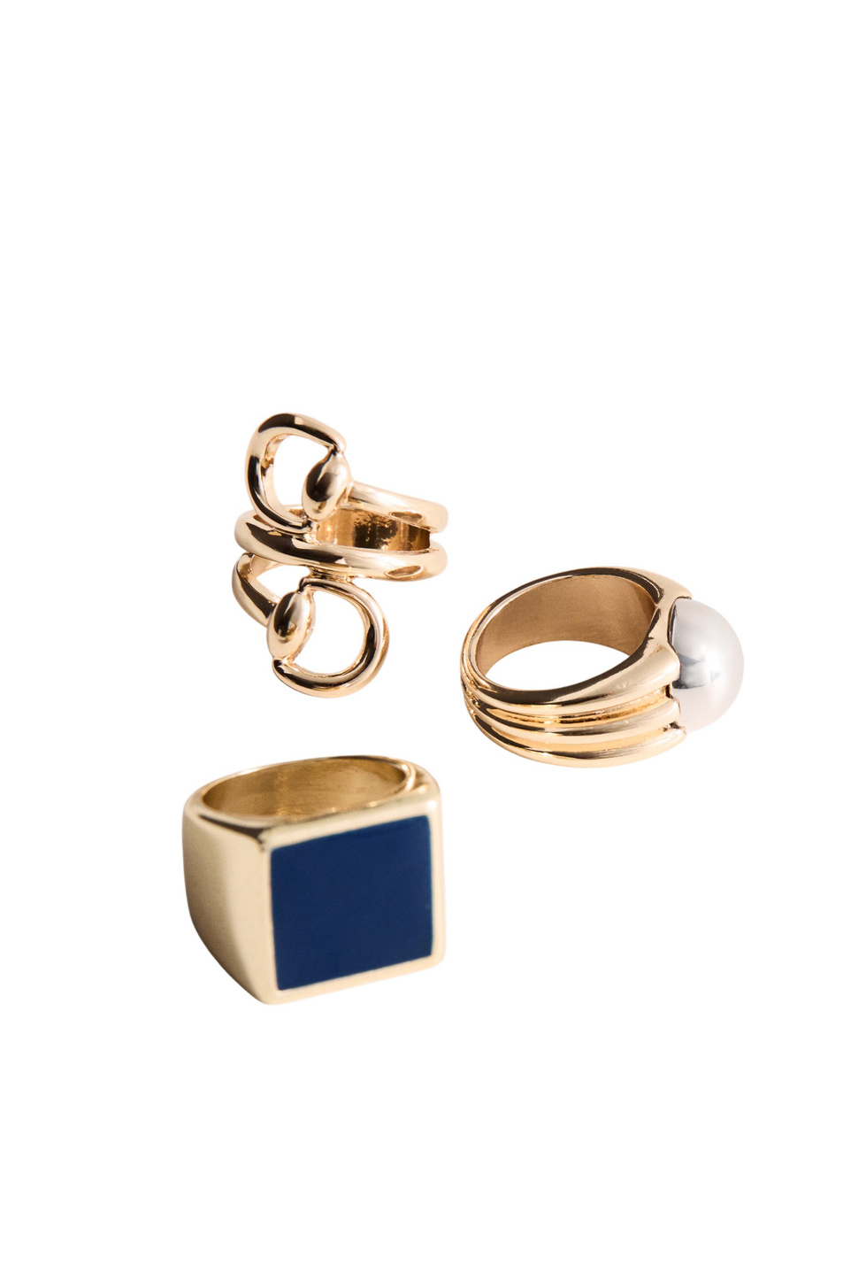 Женский Mango Кольцо GISELA в комплекте из 3 шт (цвет ), артикул 27054786 | Фото 2