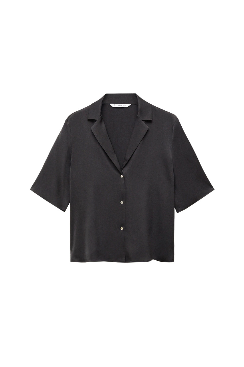 Блузка SASSA атласная|Основной цвет:Черный|Артикул:67007129 | Фото 1