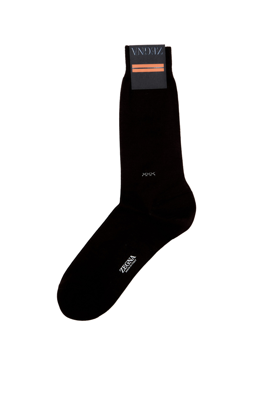 Носки с мелким логотипом|Основной цвет:Черный|Артикул:N5V405260 | Фото 1