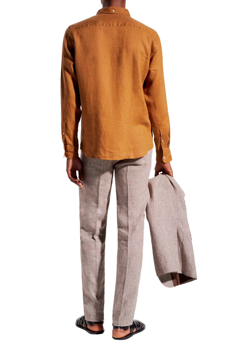 Мужской Mango Man Рубашка AVISPA из чистого льна (цвет ), артикул 47035905 | Фото 4
