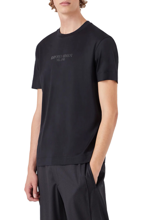 Emporio Armani Футболка с круглым вырезом и логотипом ( цвет), артикул 3L1TCF-1JUVZ | Фото 3