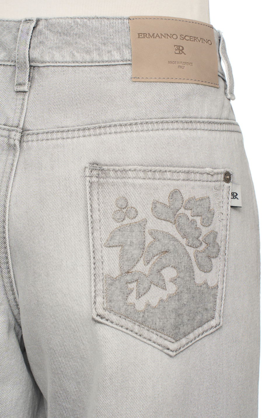 Женский ERMANNO SCERVINO Джинсы с вышивкой (цвет ), артикул D477P367IGFV | Фото 6