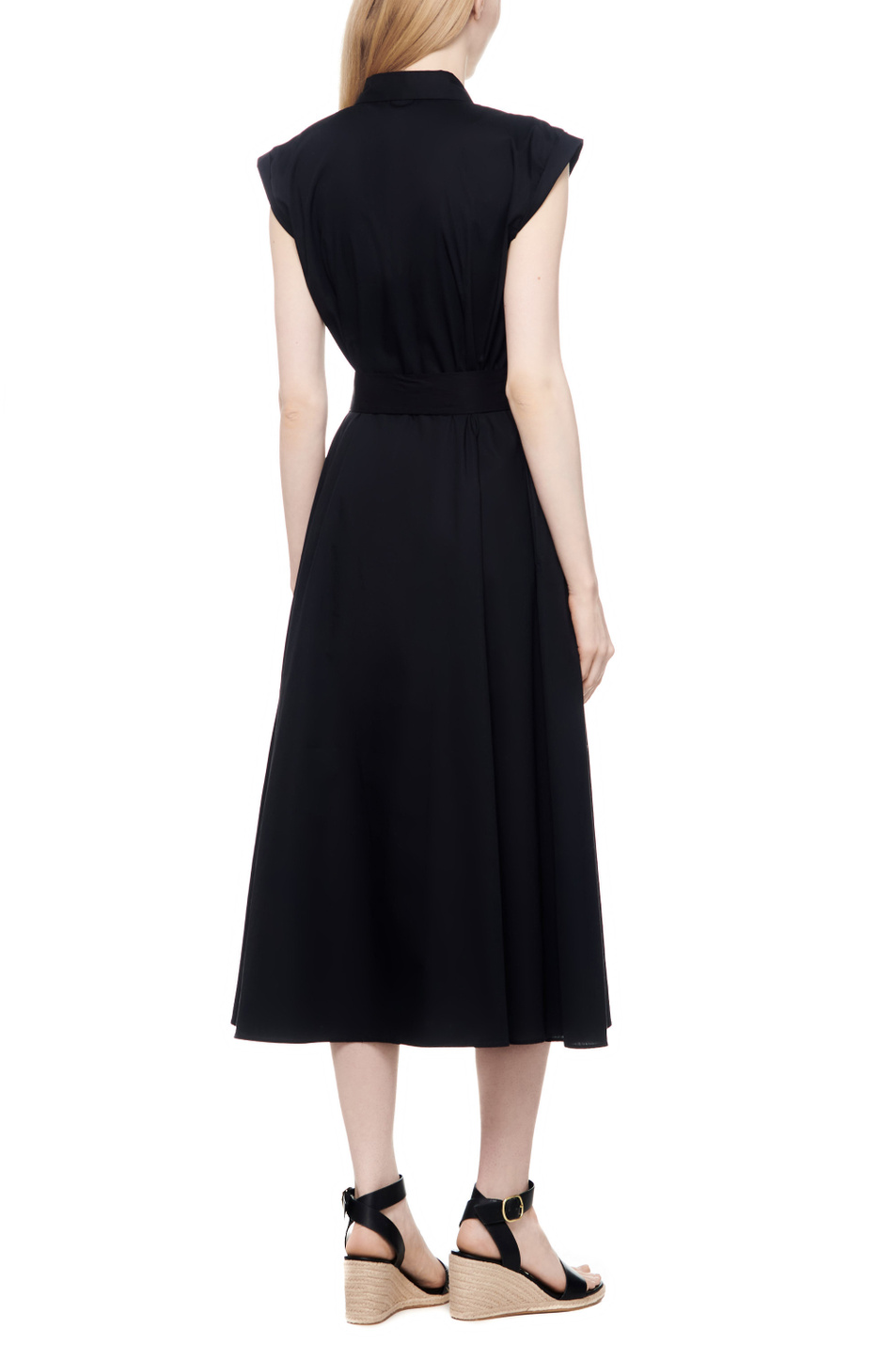 Платье EFFECT из натурального хлопка|Основной цвет:Черный Женский Emme Marella Платье EFFECT из натурального хлопка (цвет ), артикул 2415221212 | Фото 2