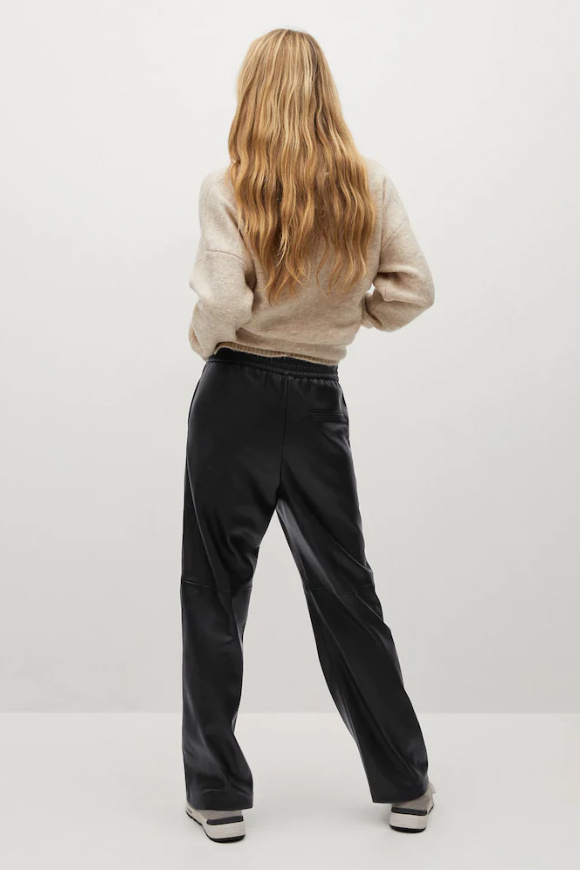 Брюки MAC из искусственной кожи|Основной цвет:Черный Женский Mango Брюки MAC из искусственной кожи (цвет ), артикул 87043254 | Фото 3