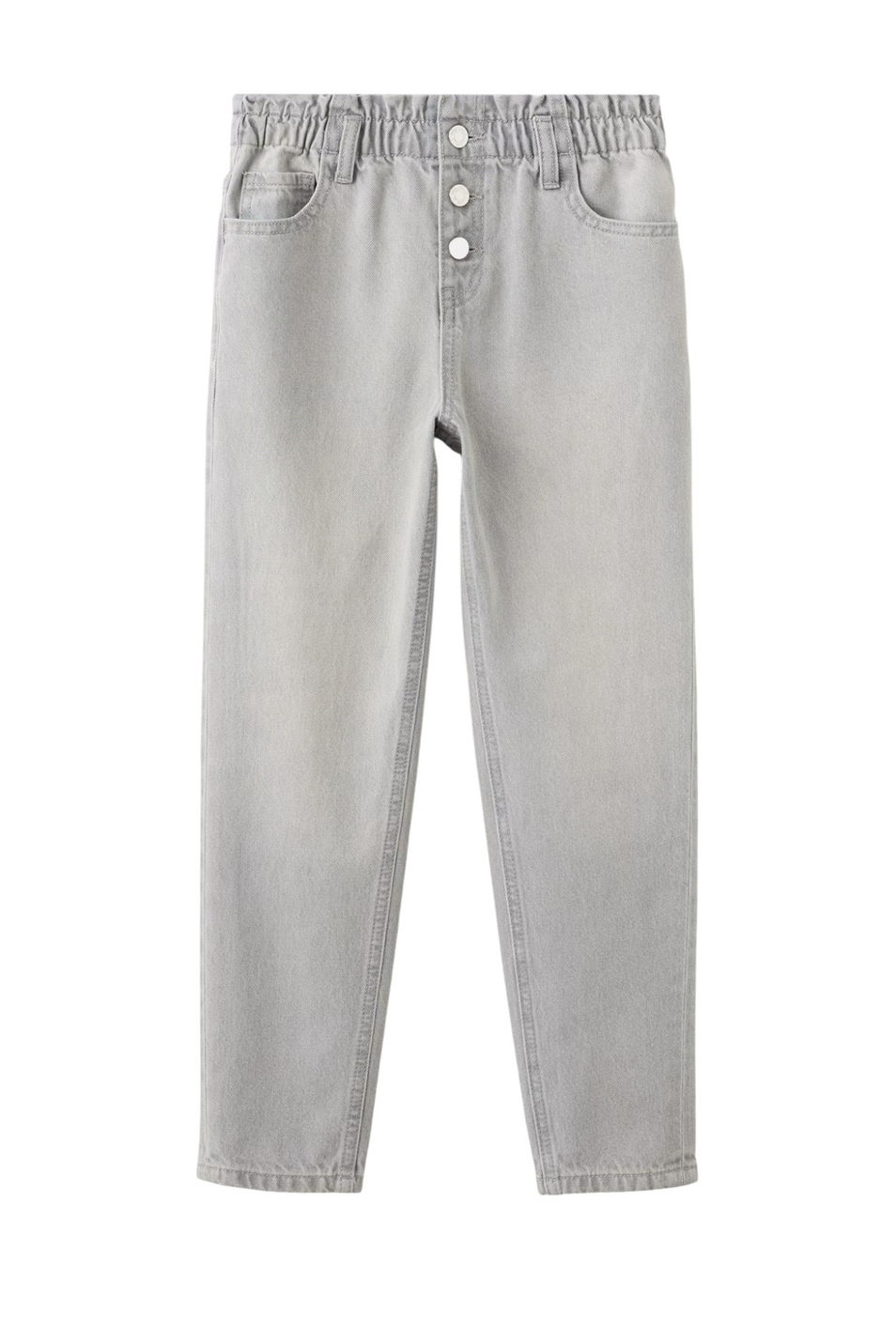 Девочкам Mango Kids Джинсы PAPERBAG из хлопка (цвет ), артикул 27001261 | Фото 1