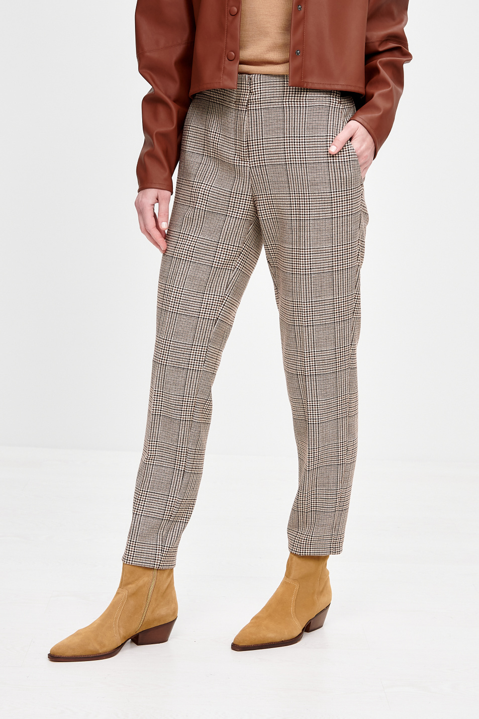 Брюки Kathreen в клетку|Основной цвет:Коричневый Женский Cambio Брюки Kathreen в клетку (цвет ), артикул 0293 00 6915 | Фото 1