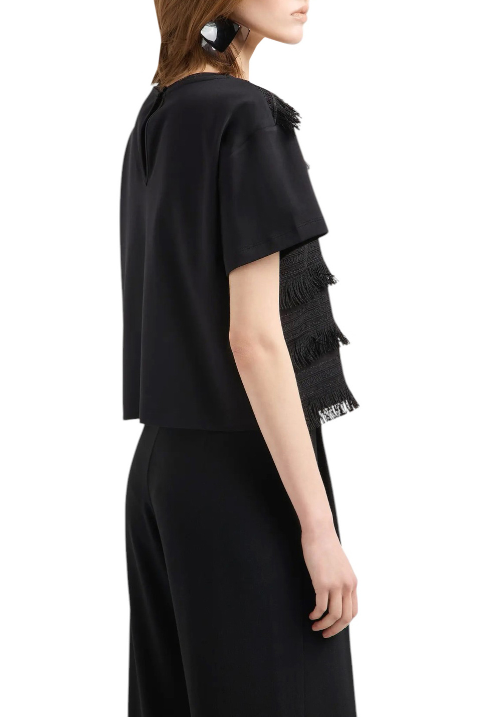 Женский Emporio Armani Футболка из хлопка (цвет ), артикул EW001518-AF12545 | Фото 4