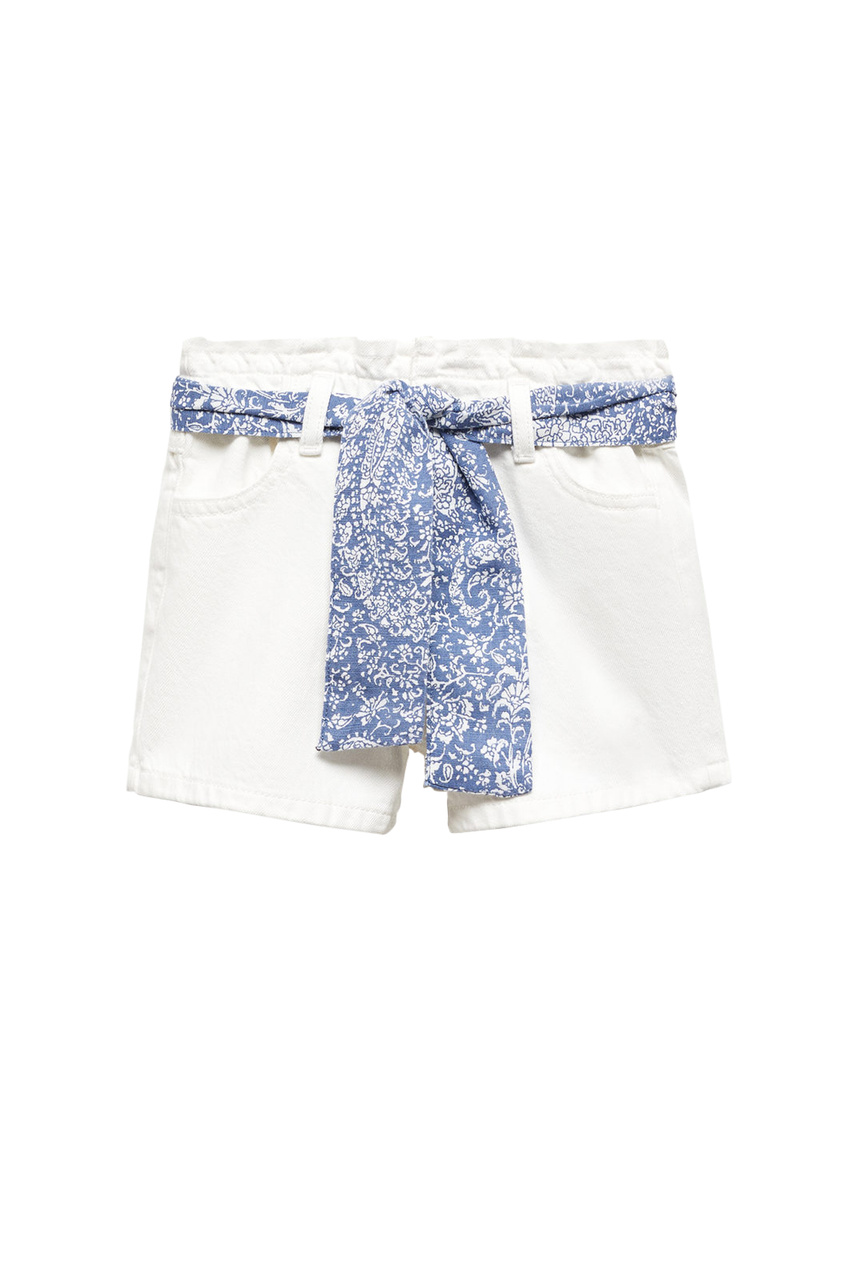 Шорты GALA джинсовые с поясом|Основной цвет:Белый|Артикул:67026012 | Фото 1