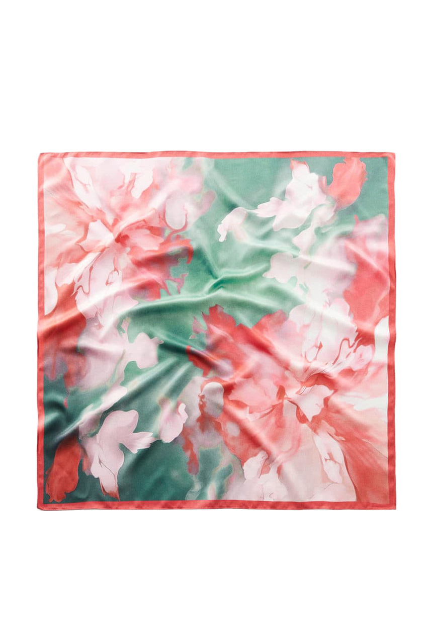 Платок ABSTRAC1 с цветочным принтом|Основной цвет:Разноцветный|Артикул:67015730 | Фото 1
