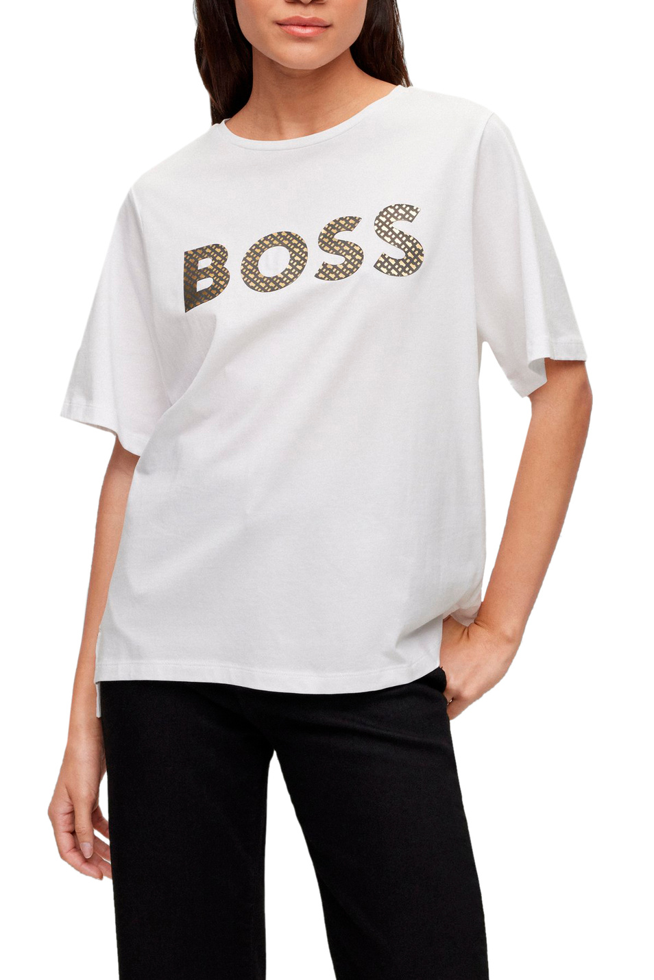 Женский BOSS Футболка оверсайз с логотипом (цвет ), артикул 50485238 | Фото 3