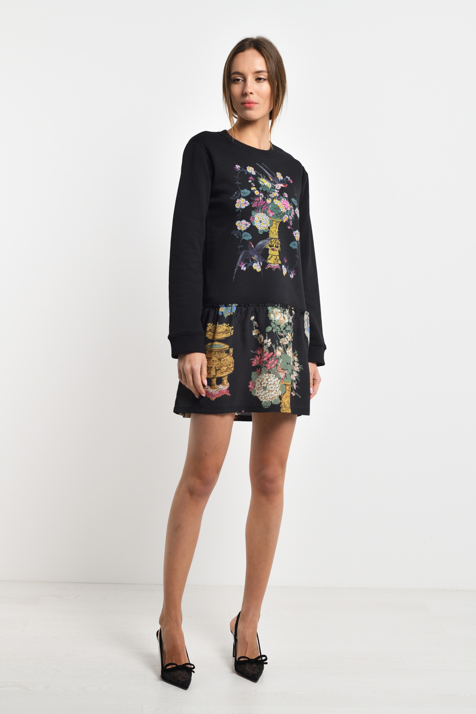 Женский Red Valentino Платье комбинированное с принтами (цвет ), артикул SR0MJ02W4PU | Фото 1