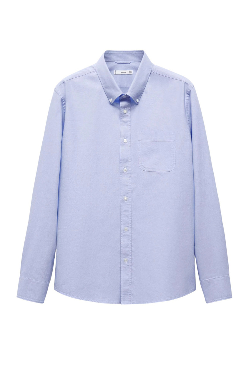 Рубашка OXFORD из натурального хлопка|Основной цвет:Голубой|Артикул:67080625 | Фото 1