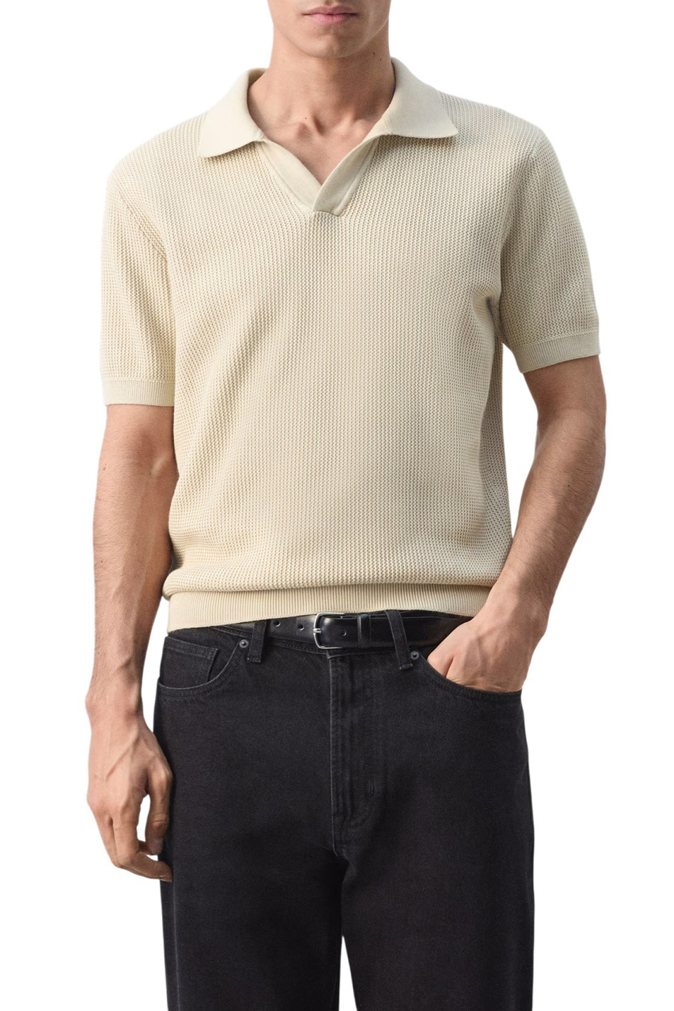 Мужской Mango Man Поло SALAS из хлопка (цвет ), артикул 27094425 | Фото 3