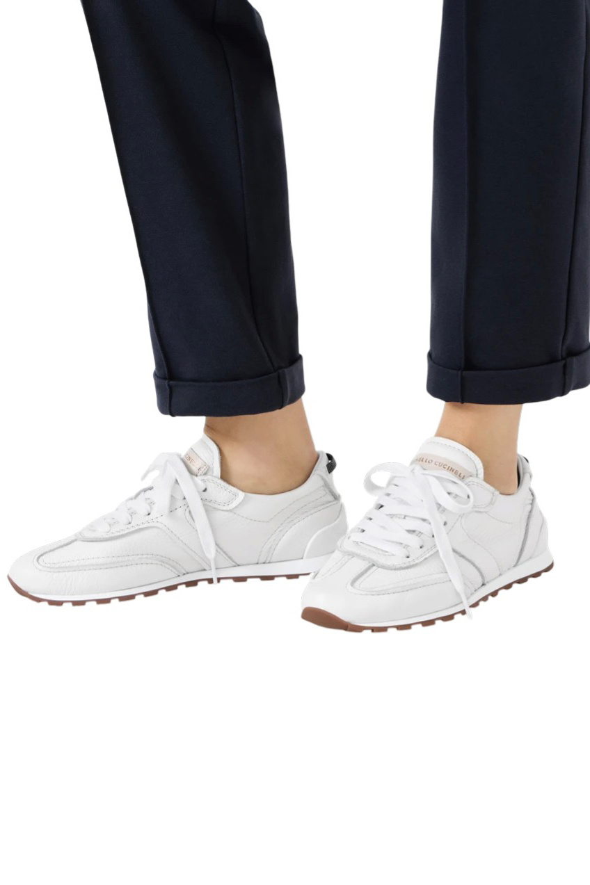 Женский Brunello Cucinelli Кроссовки из натуральной кожи (цвет ), артикул MZDKG3235 | Фото 5