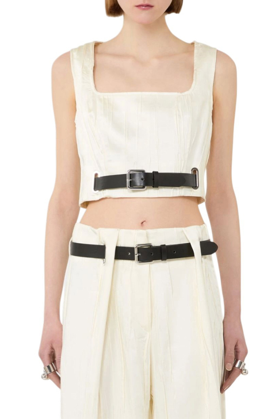 Женский Sportmax Топ ZIGRINO с ремнем (цвет ), артикул 2612161022 | Фото 3