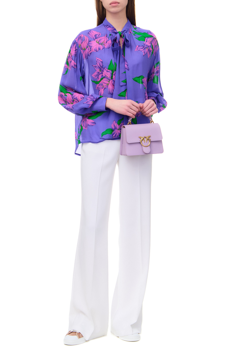 Женский Pinko Блузка с цветочным принтом (цвет ), артикул 101115A0P7 | Фото 3
