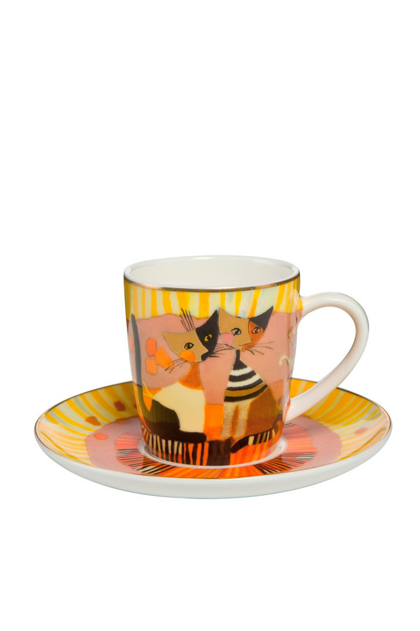 Чашка для эспрессо с блюдцем "Золотые моменты" 100 мл|Основной цвет:Разноцветный|Артикул:66-860-20-1 | Фото 1