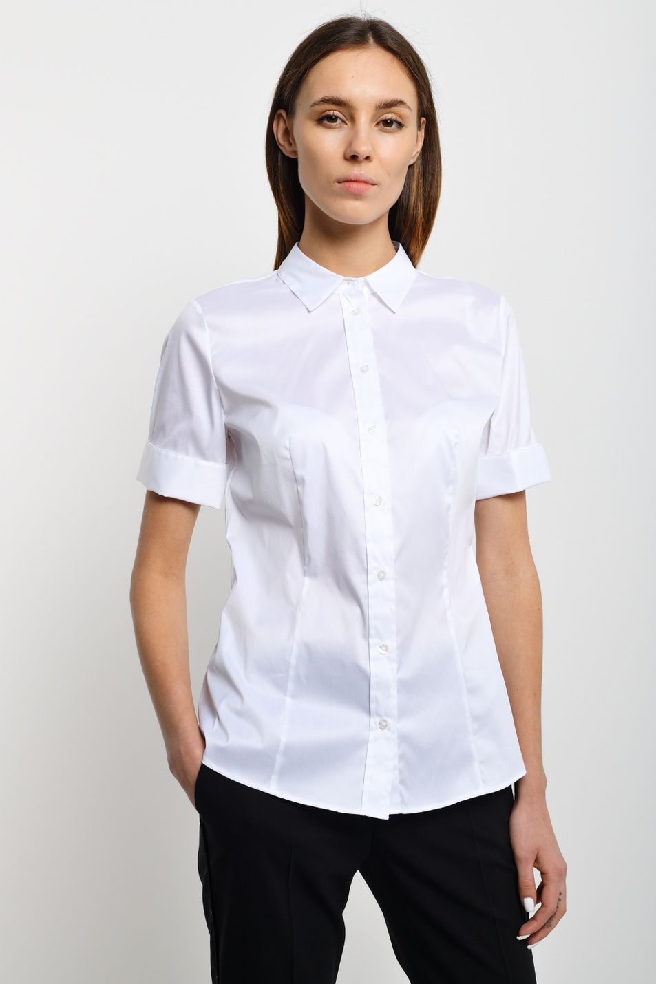 HUGO Рубашка из смесового хлопка с манжетами на пуговицах (цвет ), артикул 50426700 | Фото 1
