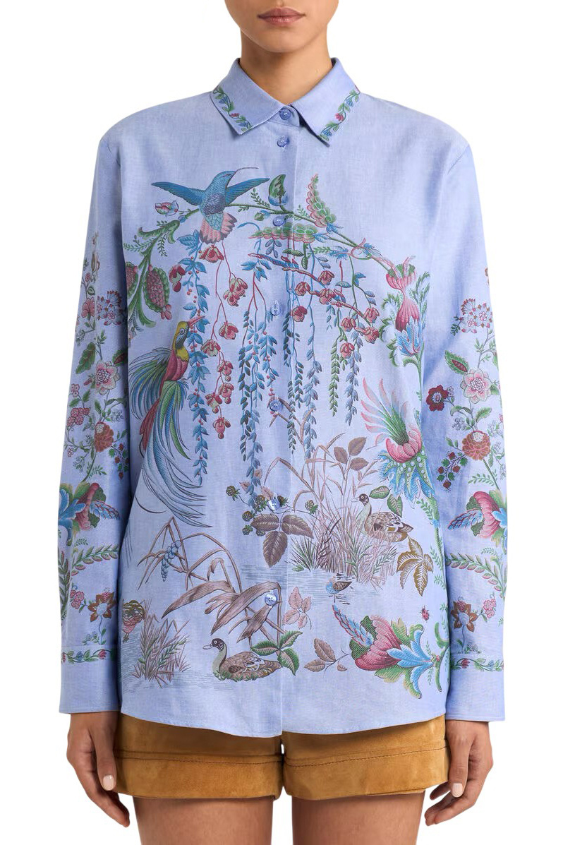 Женский Etro Блузка из хлопка с принтом (цвет ), артикул WRIA001399SP5J2X0802 | Фото 2