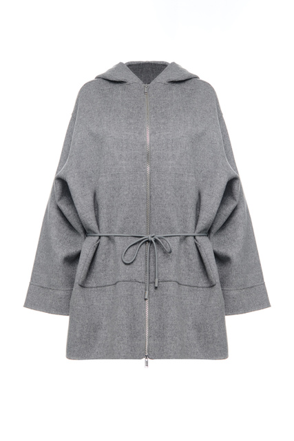 Укороченное пальто PARANA с кулиской на поясе|Основной цвет:Серый|Артикул:2350810137 | Фото 1