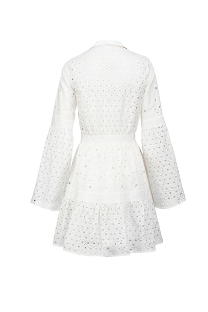 Платье с ажурной вышивкой|Основной цвет:Белый|Артикул:1G1775Y7RQ | Фото 2