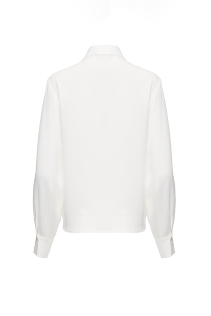 Однотонная блузка с кокеткой на груди|Основной цвет:Белый|Артикул:CF2168T2489 | Фото 2