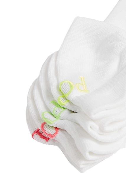 Носки-следки с вышивкой|Основной цвет:Белый|Артикул:455687429002 | Фото 2