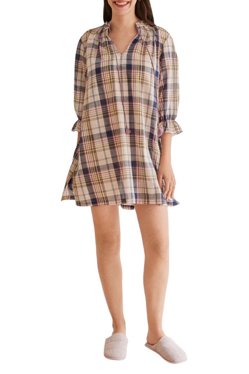 Женский Women'secret Платье из натурального хлопка в клетку (цвет ), артикул 4927025 | Фото 2