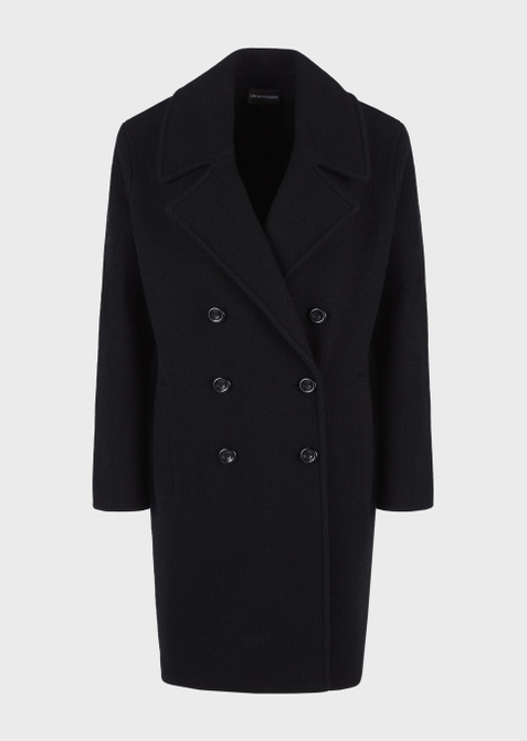 Emporio Armani Двубортное пальто из смесовой шерсти ( цвет), артикул 6H2LT2-2M07Z | Фото 1