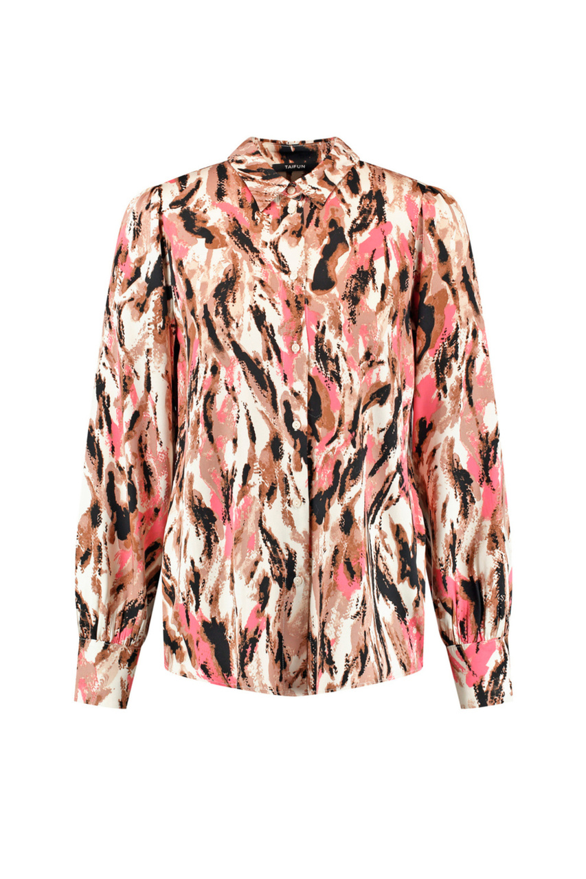 Блузка с принтом|Основной цвет:Разноцветный|Артикул:460410-11209 | Фото 1
