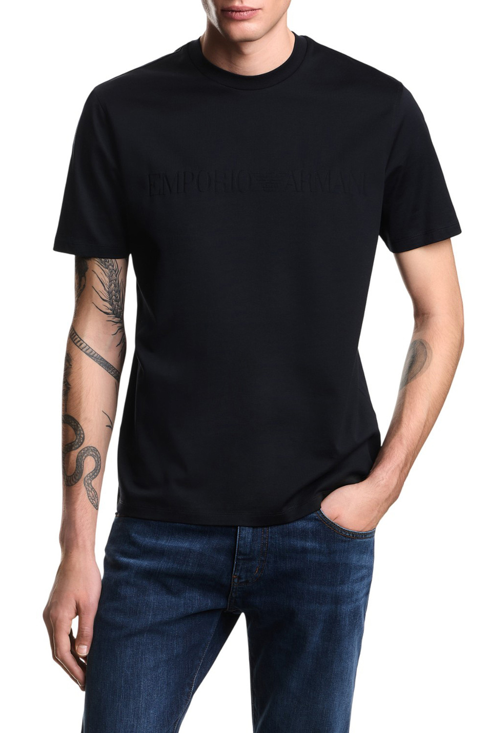 Мужской Emporio Armani Футболка из хлопка (цвет ), артикул EM004593-AF10762 | Фото 3