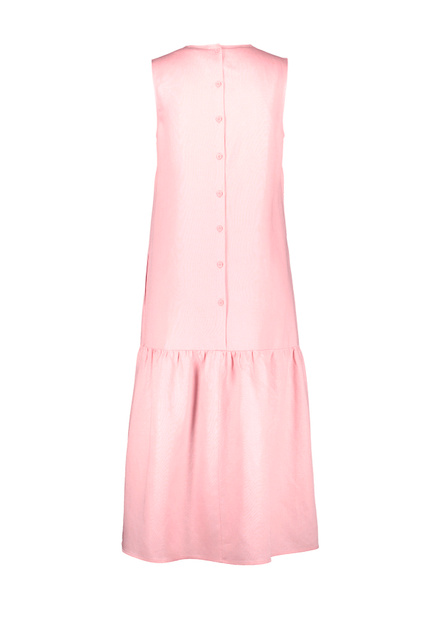 Однотонное платье с пуговицами на спинке|Основной цвет:Розовый|Артикул:180022-11060 | Фото 2