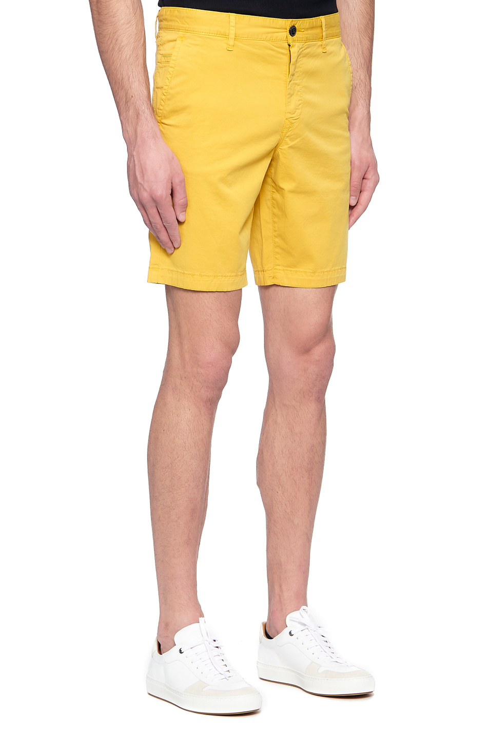 BOSS Приталенные шорты из хлопкового твила (цвет ), артикул 50447772 | Фото 3
