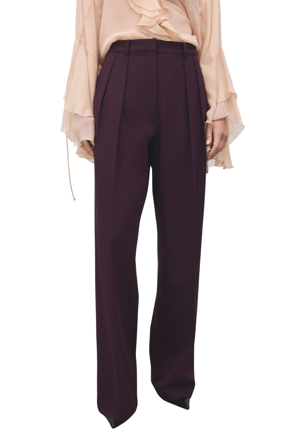 Женский Mango Брюки GABI широкого кроя со складками (цвет ), артикул 17867895 | Фото 3