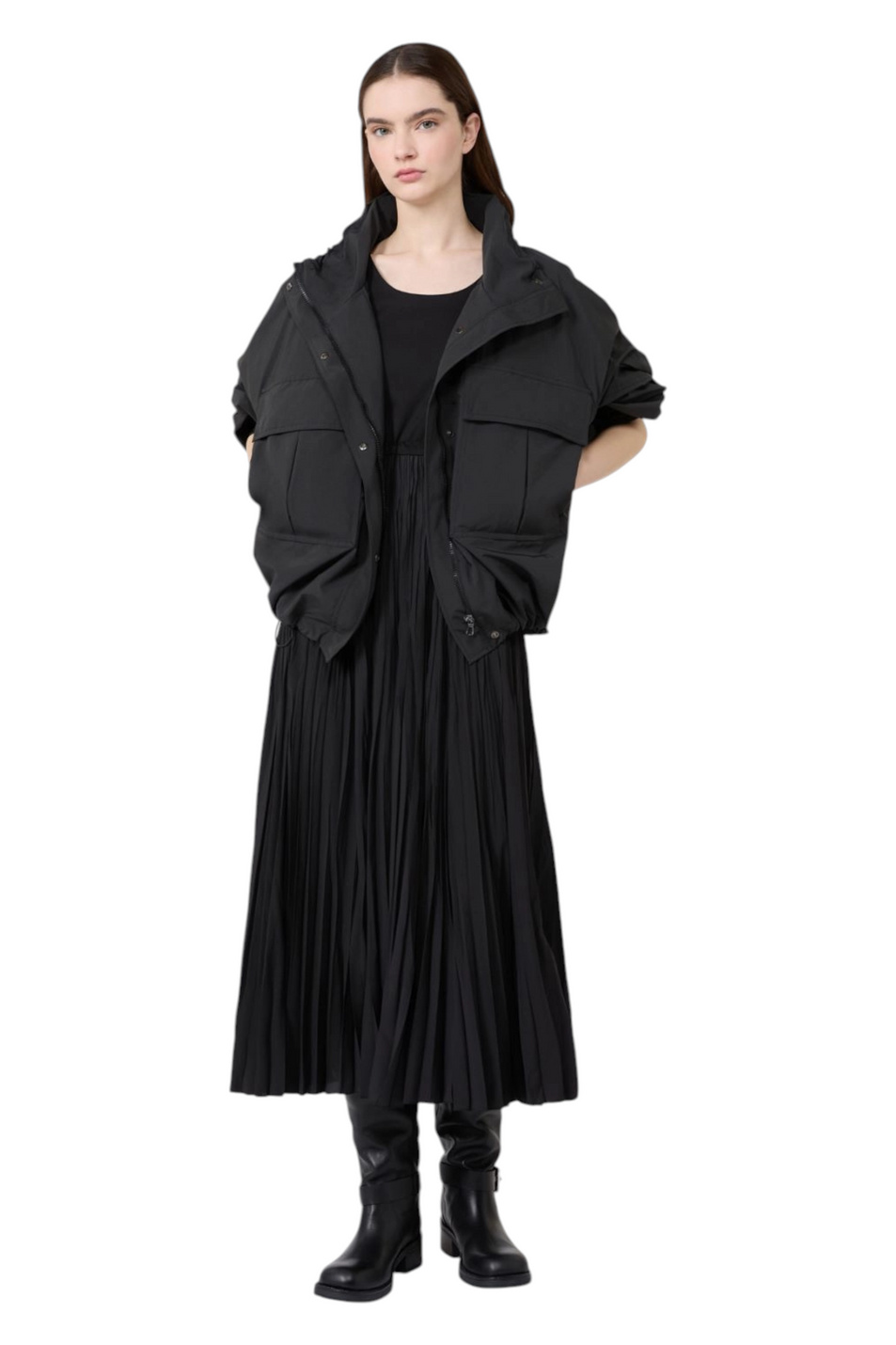 Платье CLASSI плиссированное|Основной цвет:Черный Женский Weekend Max Mara Платье CLASSI плиссированное (цвет ), артикул 2625626071 | Фото 2