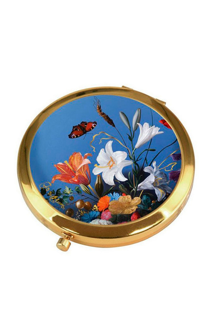 Зеркало карманное в рамке "Летние цветы"|Основной цвет:Синий|Артикул:67-061-44-1 | Фото 1
