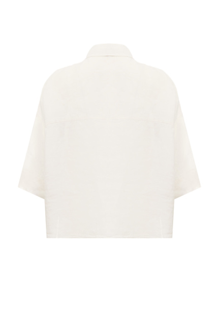 Блузка YARIKA из чистого льна|Основной цвет:Бежевый|Артикул:126032-87499 | Фото 2