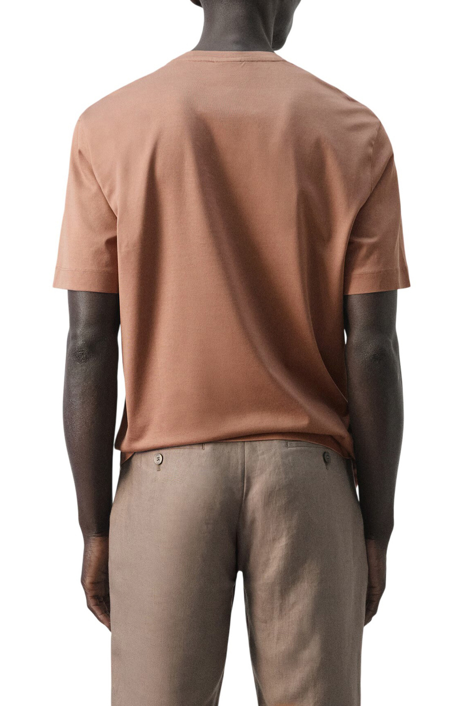 Мужской Mango Man Футболка BELLOW из хлопка (цвет ), артикул 27041264 | Фото 4