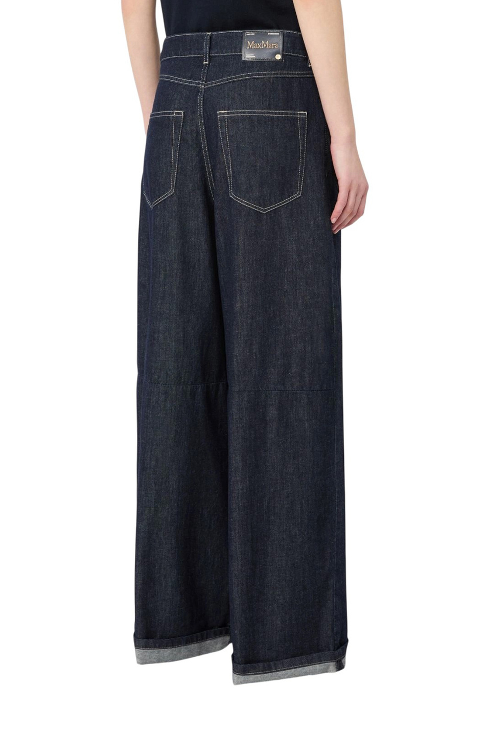 Женский Max Mara Джинсы OCCHIO из эластичного хлопка (цвет ), артикул 2629186021 | Фото 4