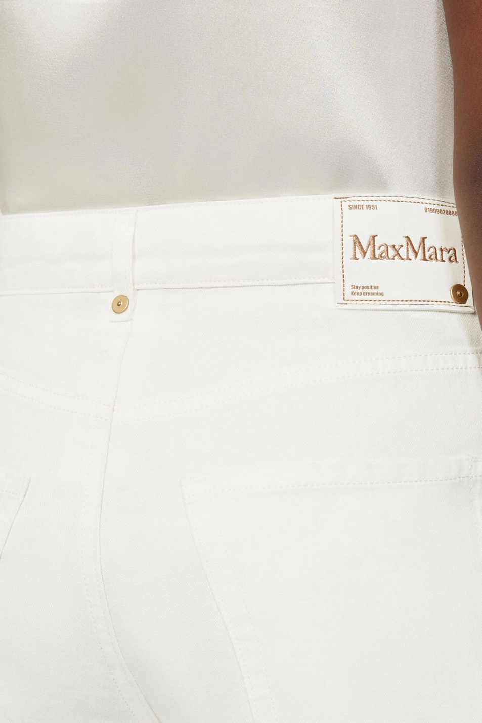 Женский Max Mara Джинсы ONORATA из хлопка и льна (цвет ), артикул 2619131083 | Фото 5