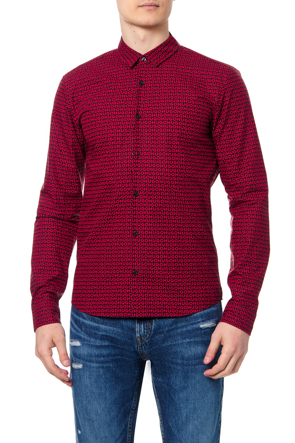 HUGO Рубашка облегающего кроя с принтом (цвет ), артикул 50472864 | Фото 3