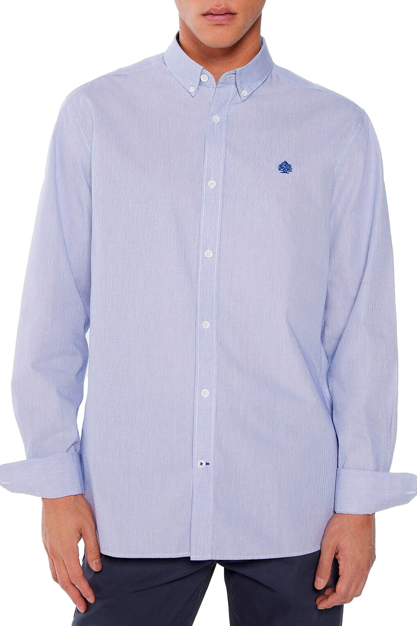 Рубашка из натурального хлопка|Основной цвет:Синий|Артикул:0947621 | Фото 1